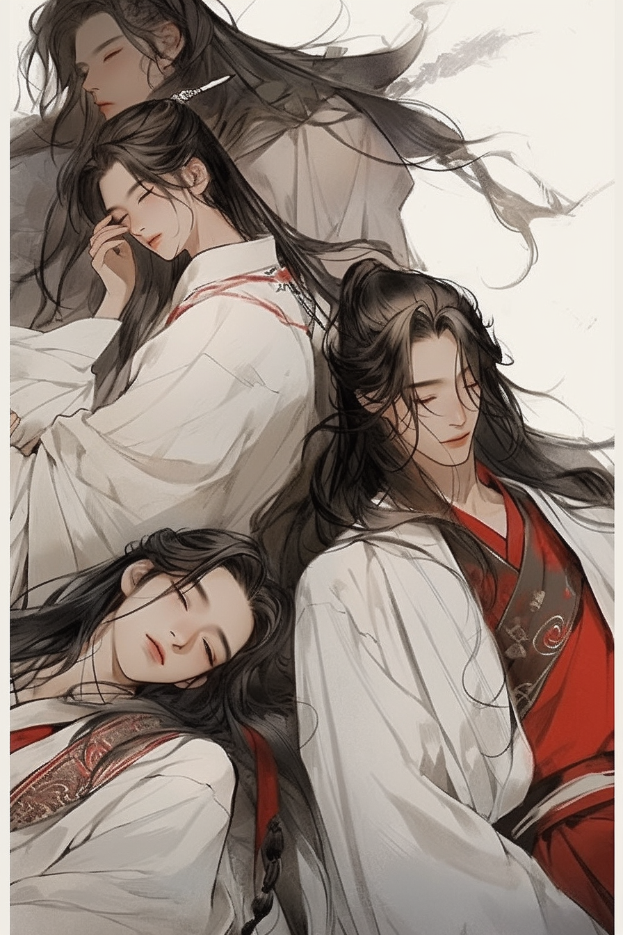 Elegant Hanfu Bed Scene