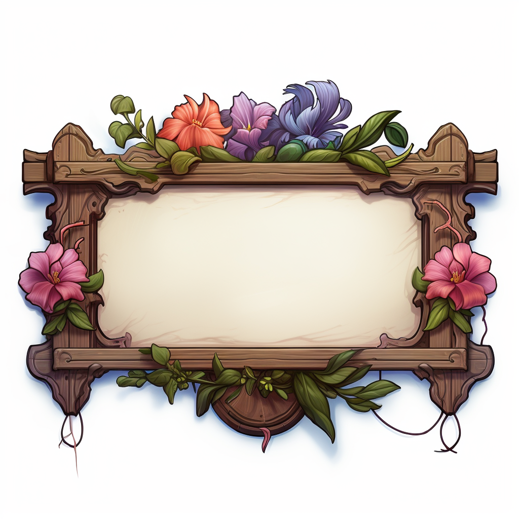 3D hanging sign with flower border