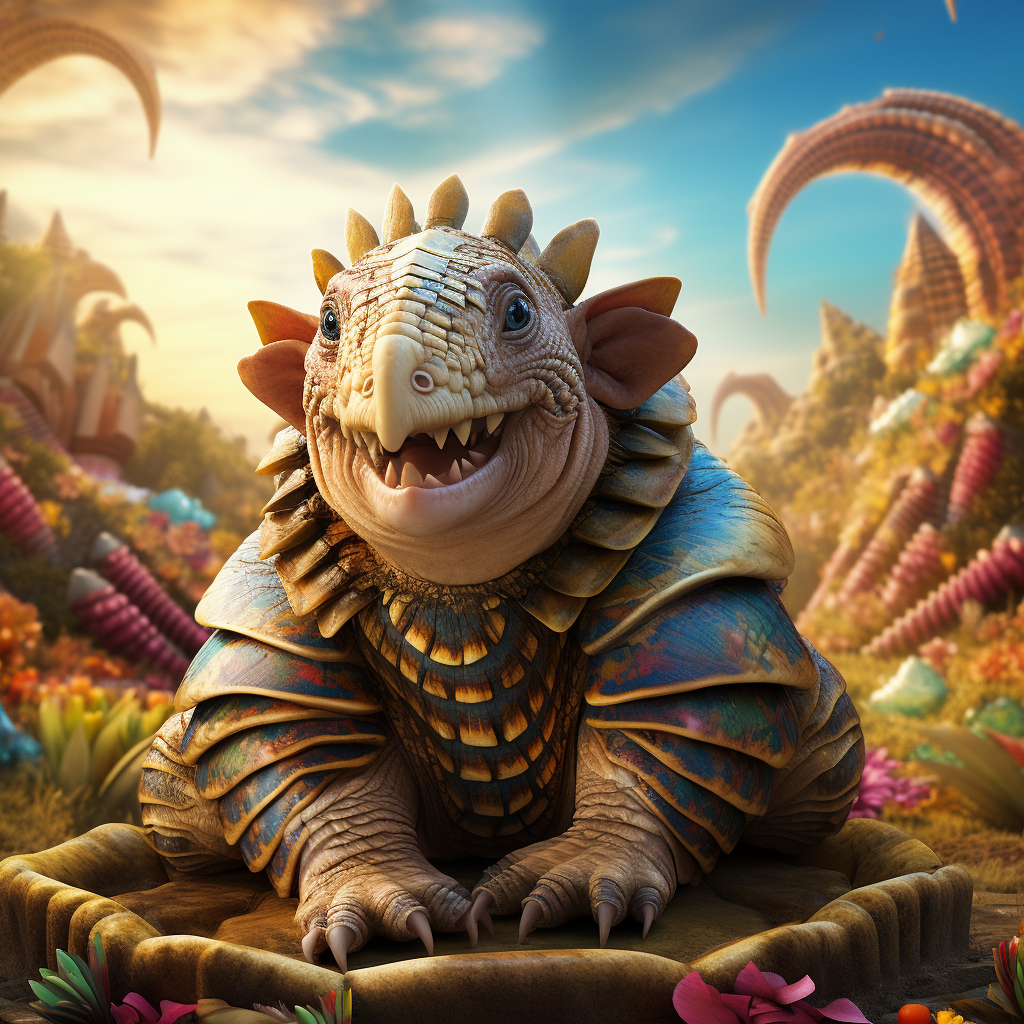 Joyful Armadillo in Paradise