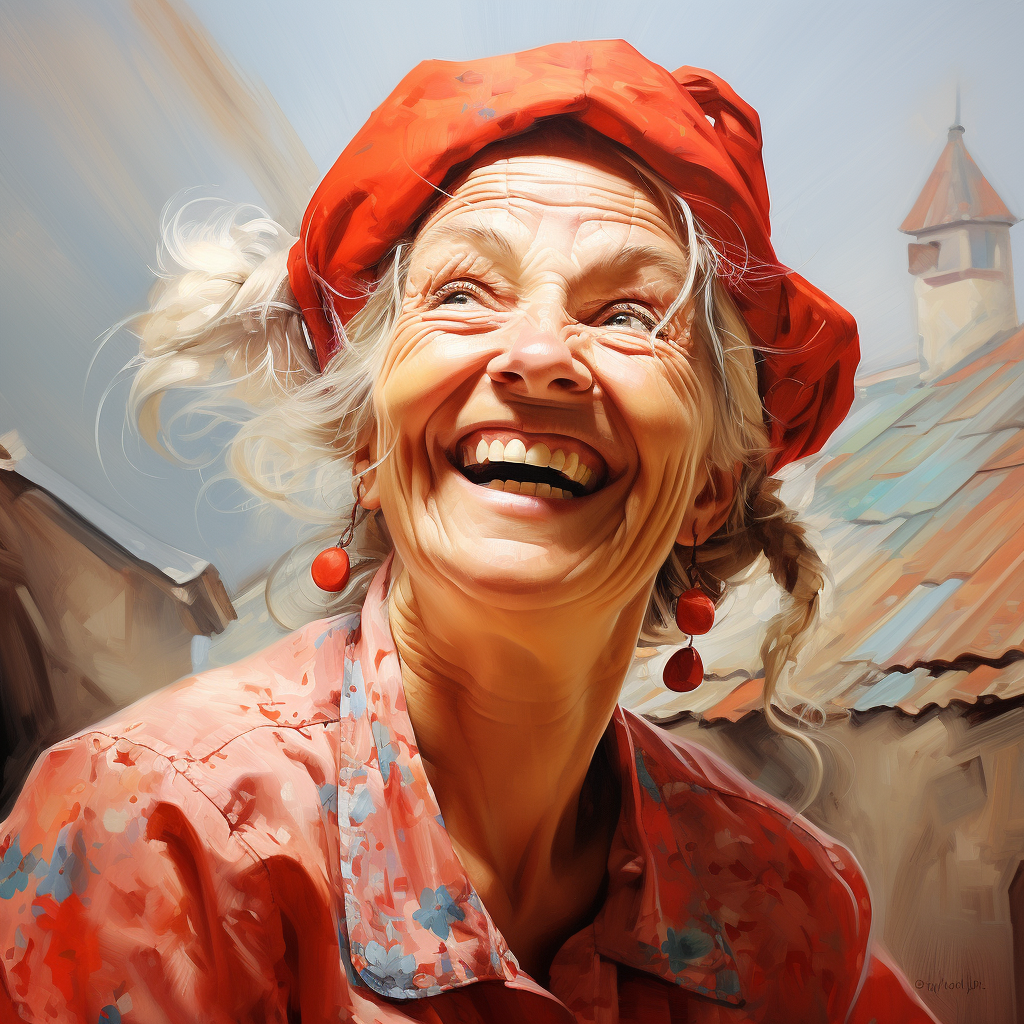 Happy Polish woman smiling outdoors