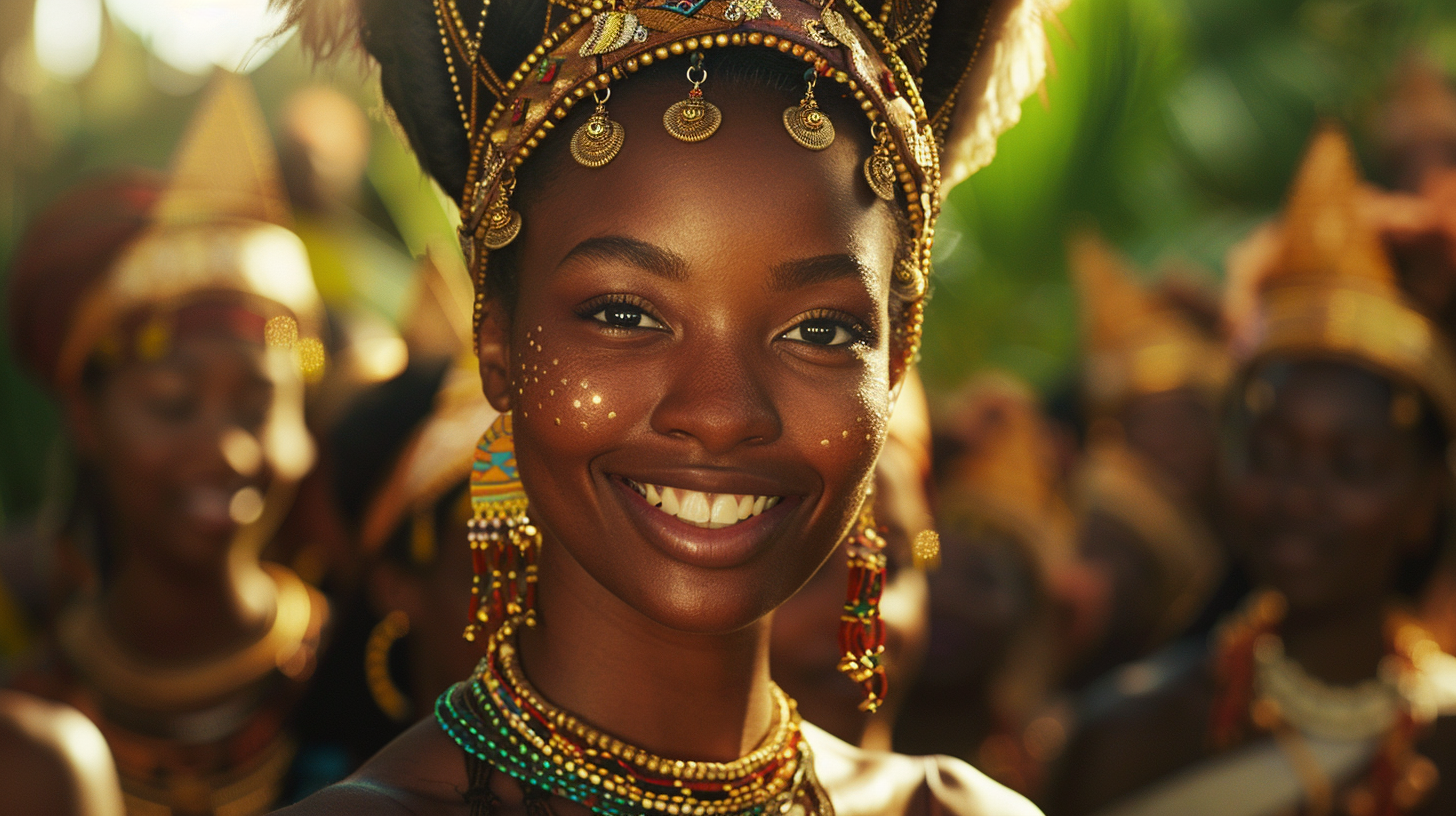 25-year-old African queen celebration