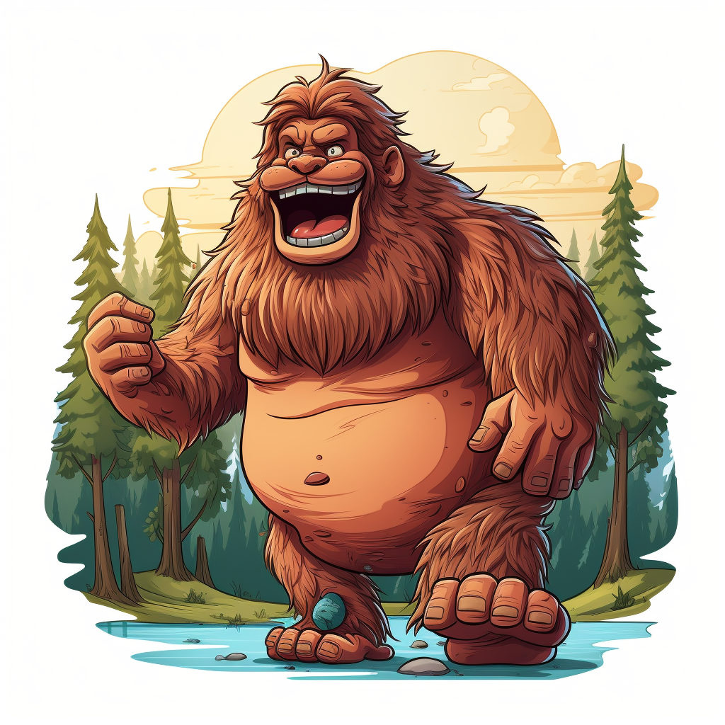 Happy Bigfoot Adventure Time Style