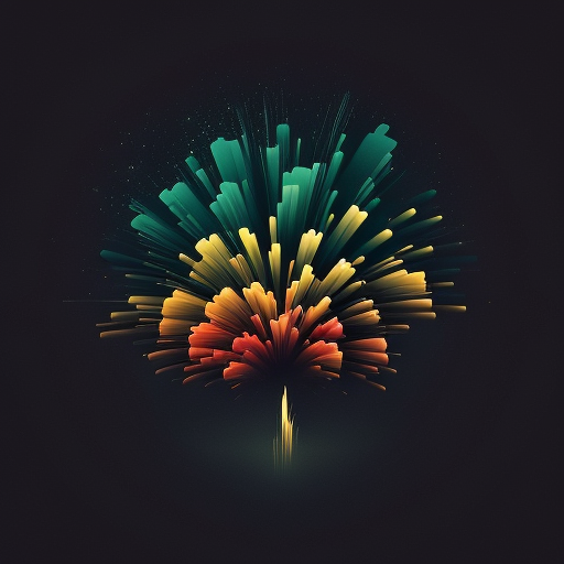 Minimalistic fireworks for birthday celebration