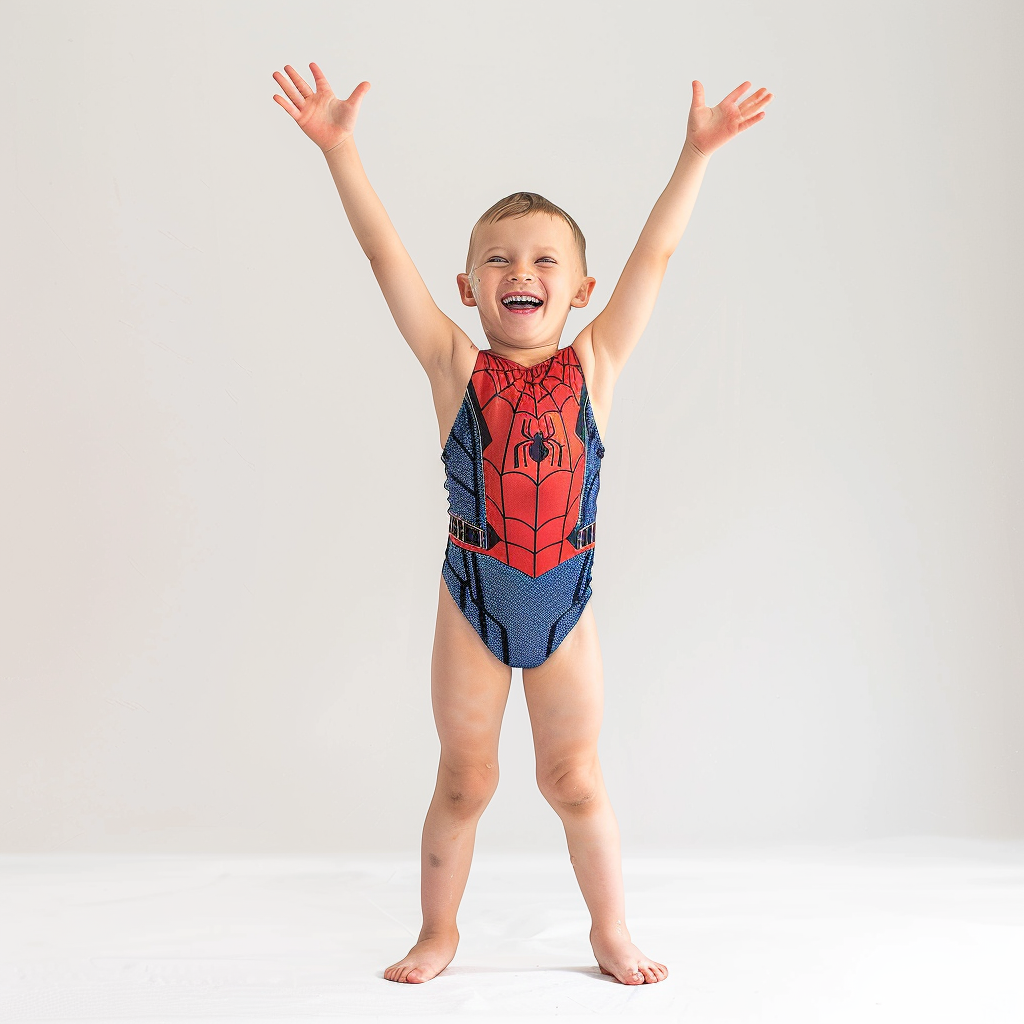 Boy in Peter Parker Swim