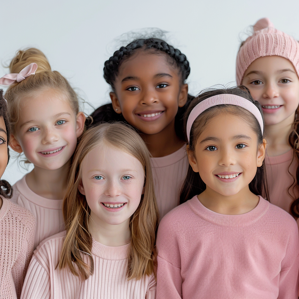 Happy Dance Students in Pink Outfits