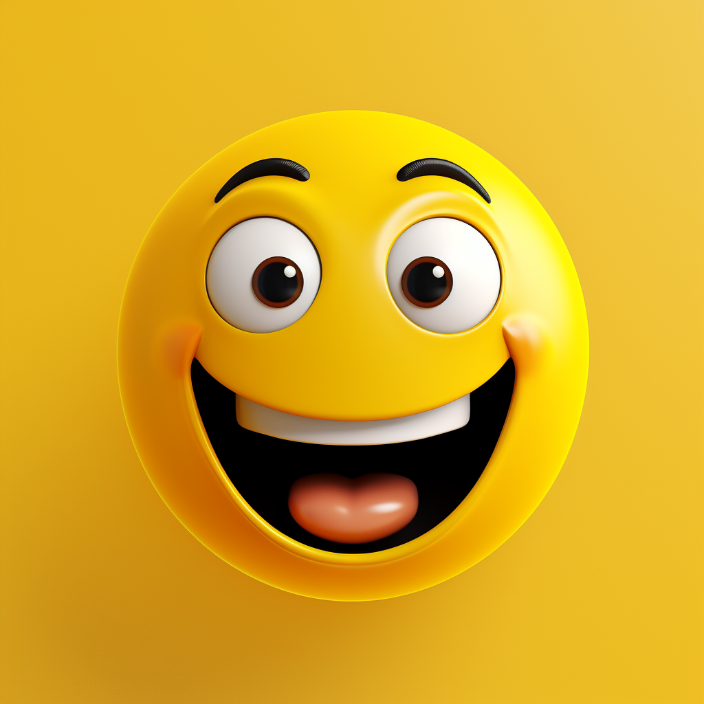 A yellow happy face emoji