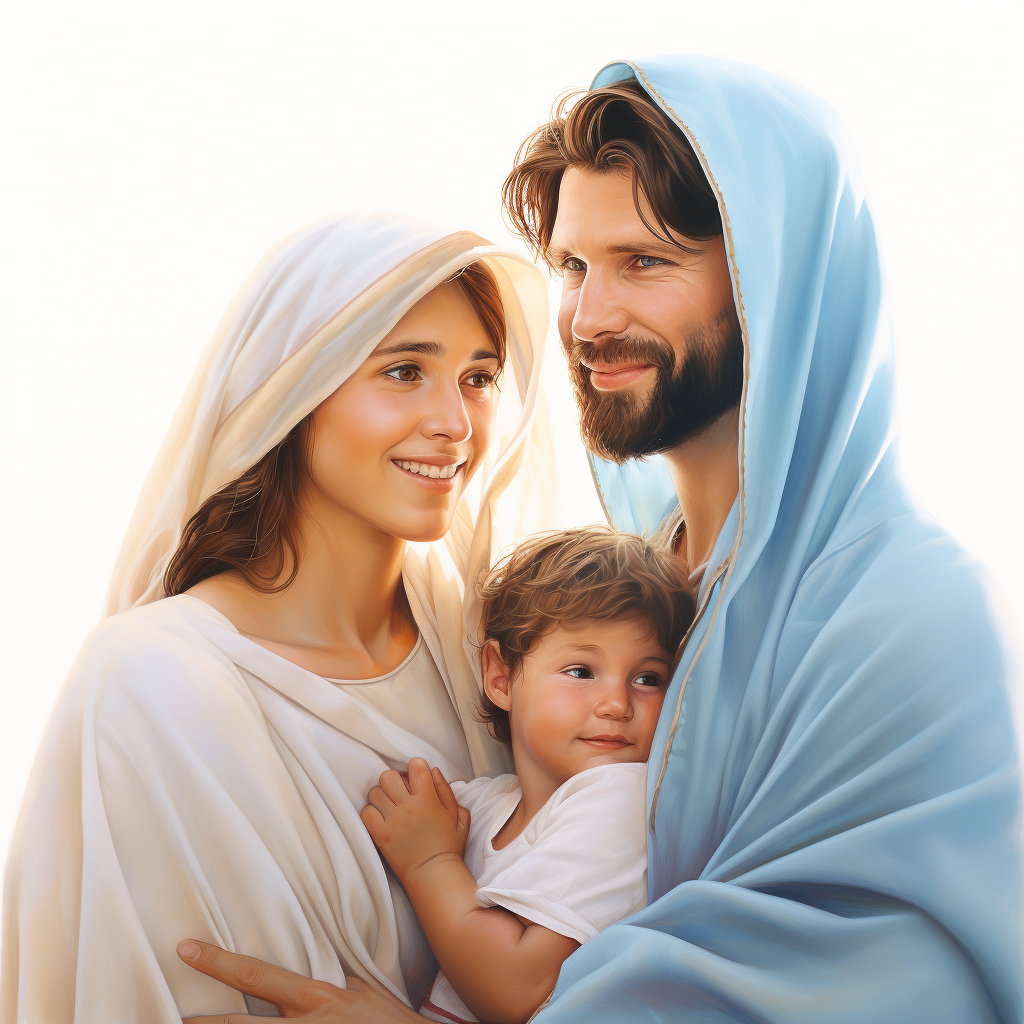 Portrait of a happy holy family