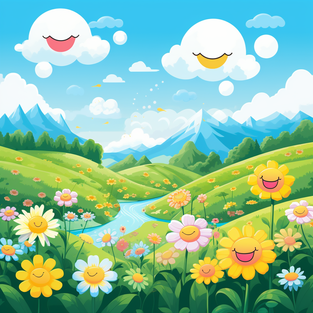 Cute and Happy Kawaii Summer Scenes