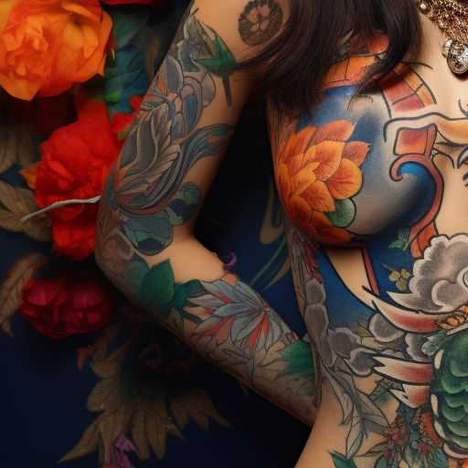 Alluring Korean Idol with Intricate Tattoos