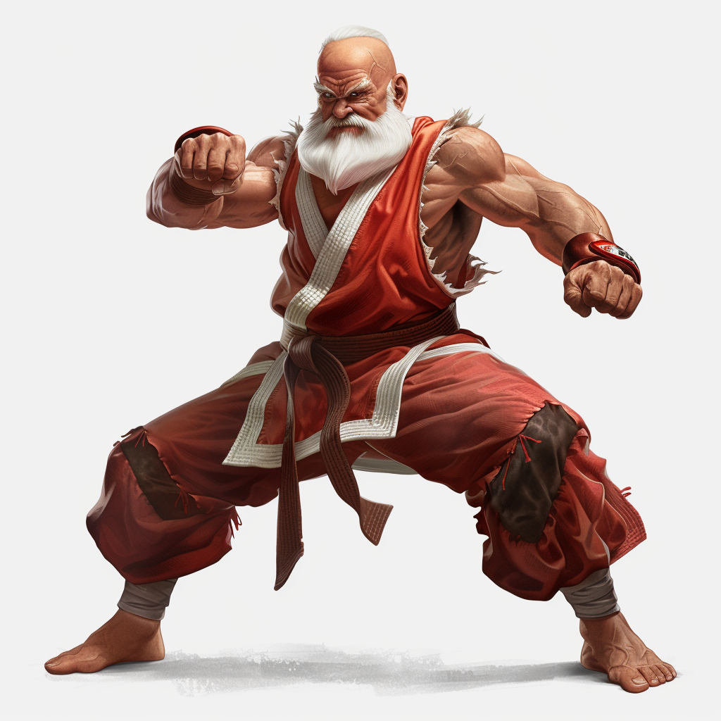 Happy meme Street Fighter character