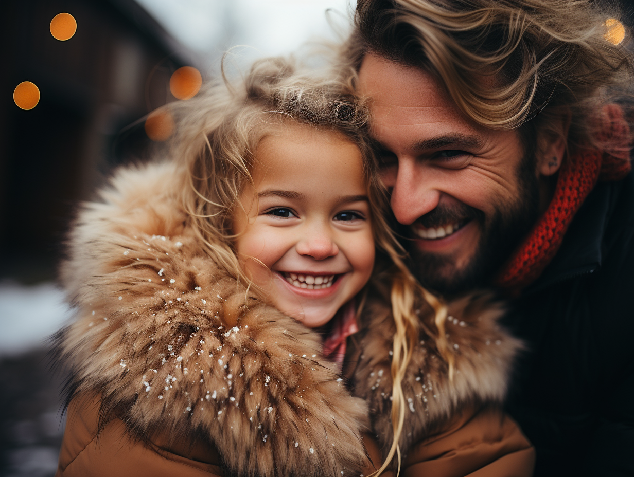 Happy family celebrating New Year