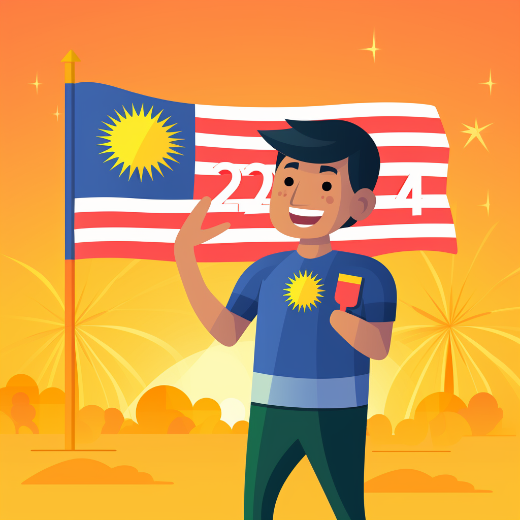 Happy Malaysia Flag Races New Year 2024