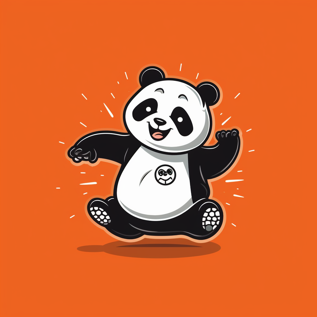 Dancing Happy Panda Cartoon