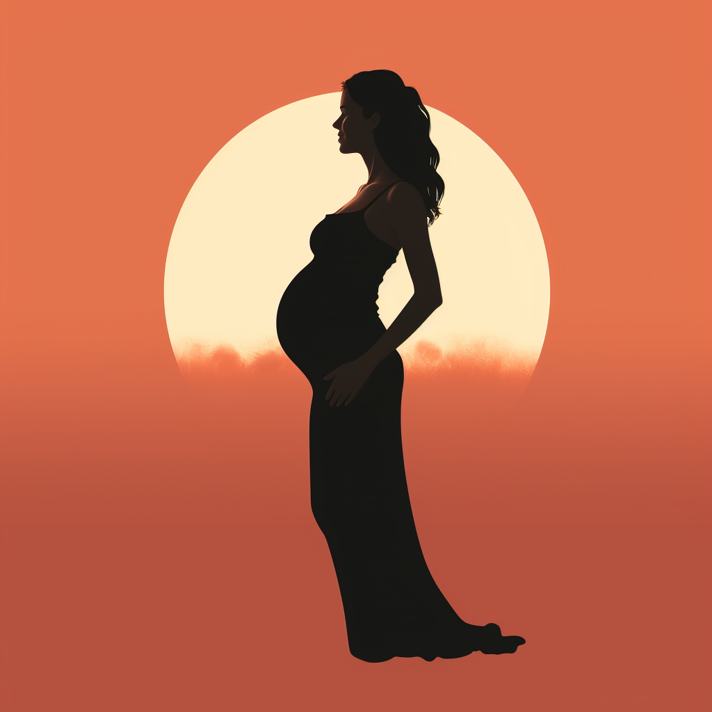 Playful pregnant woman illustration in flat design