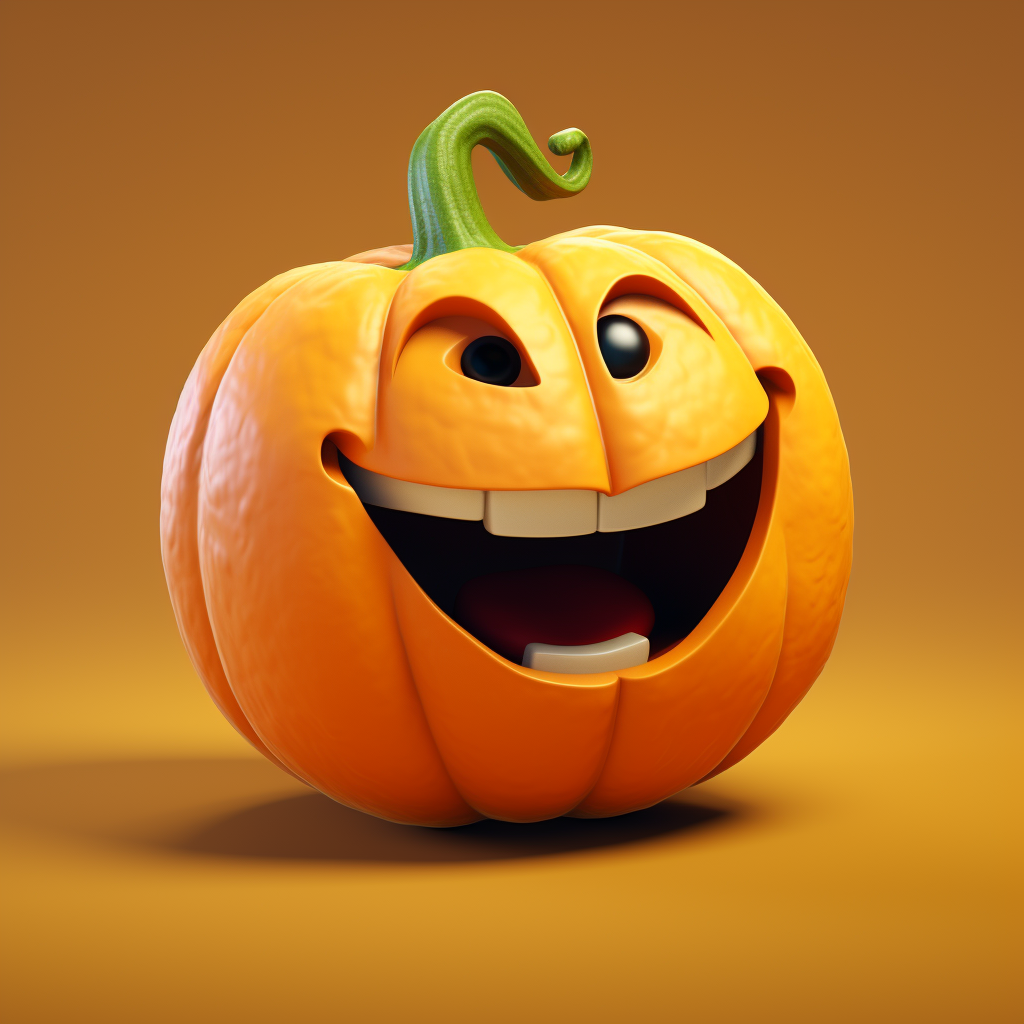 Smiling pumpkin for Halloween decor