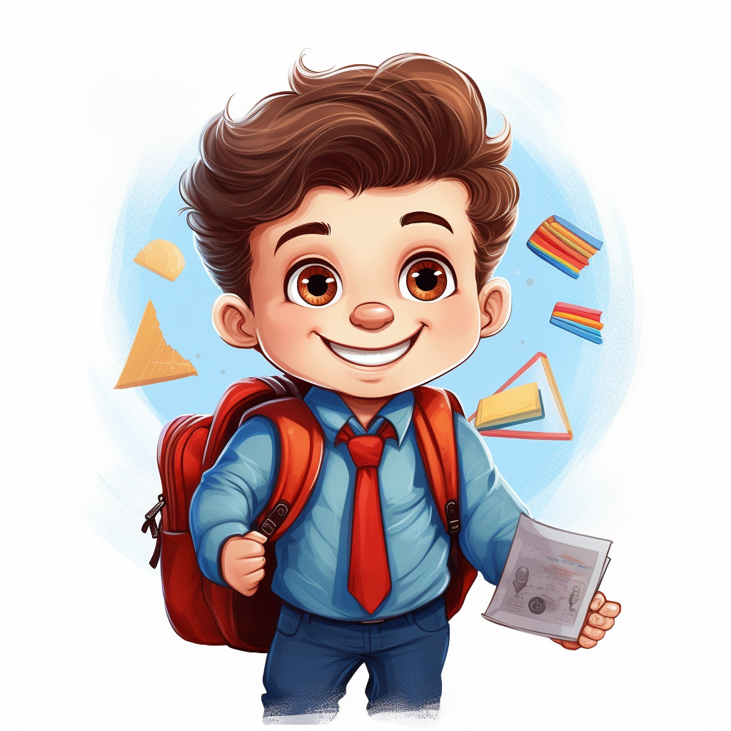 School Boy with Superman Outfit