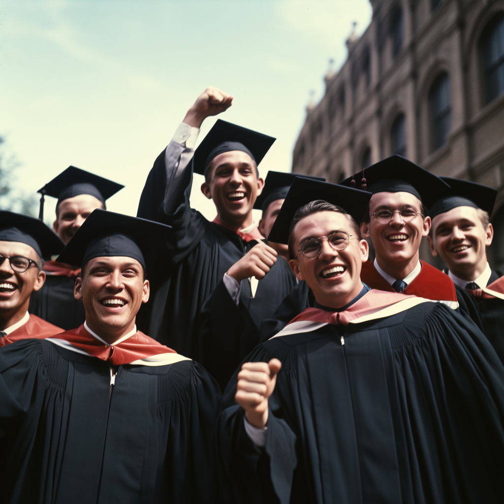 Group of Happy College Graduates