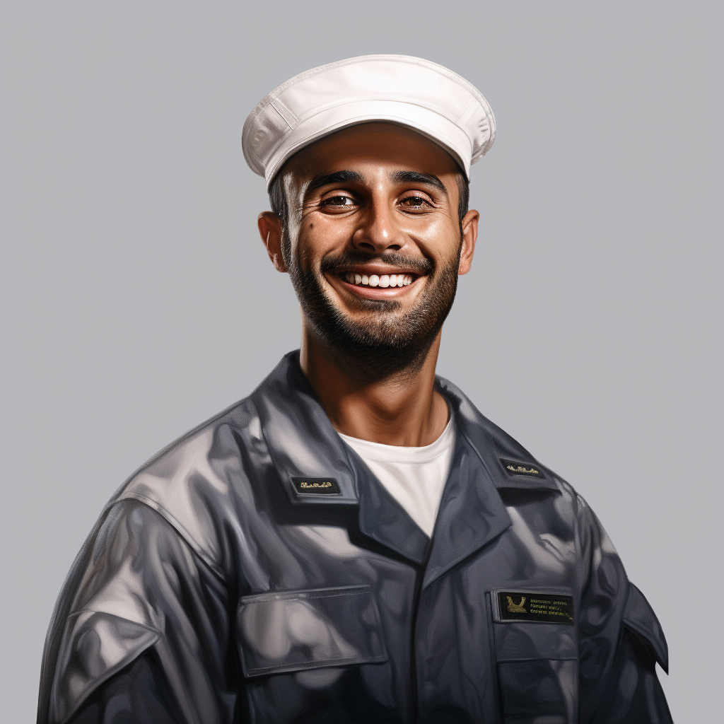 Happy Saudi Navy Seaman