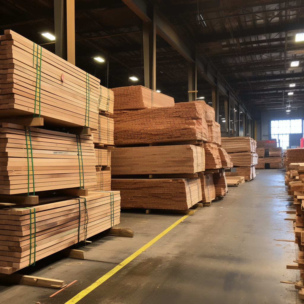 Large hardwood warehouse flooring