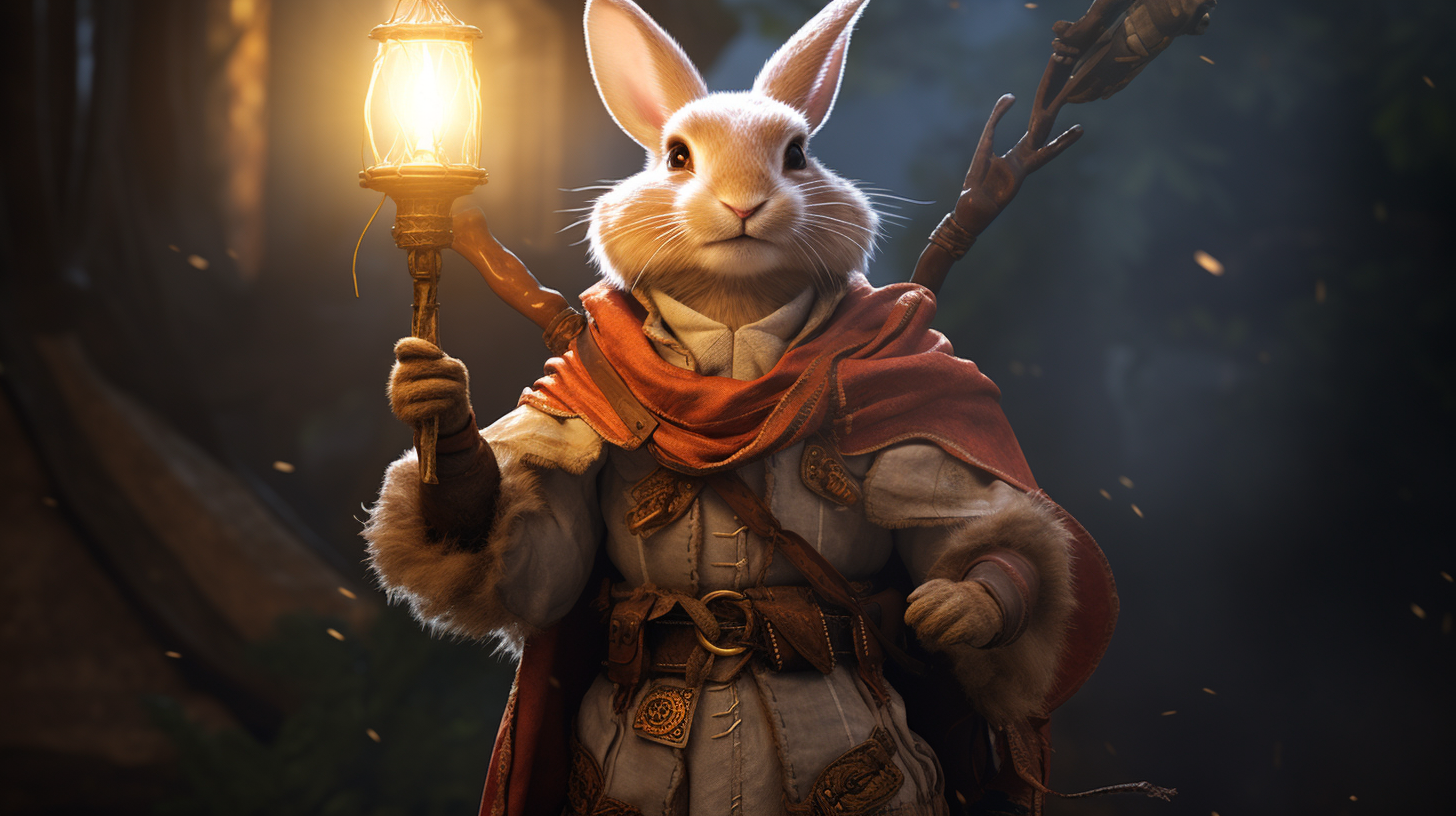 Hare Human Wizard Fantasy Art