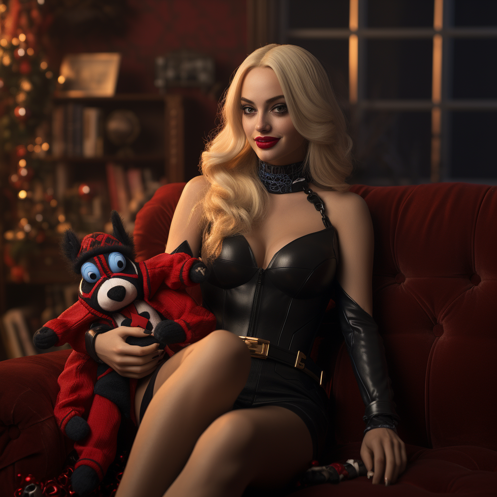 Harley Quinn with Batman Plushie Comic