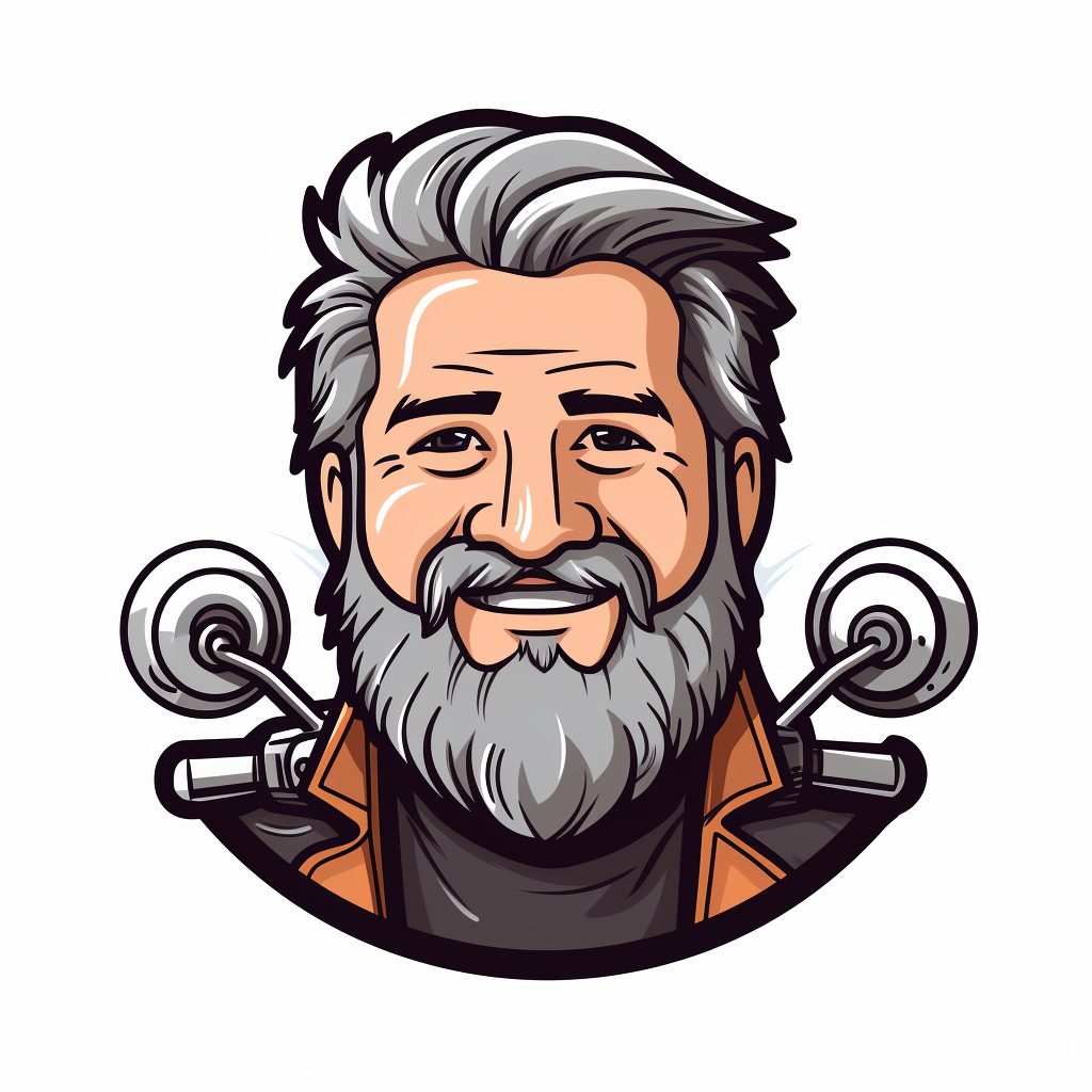 Harley Davidson Owner with Gray Hair