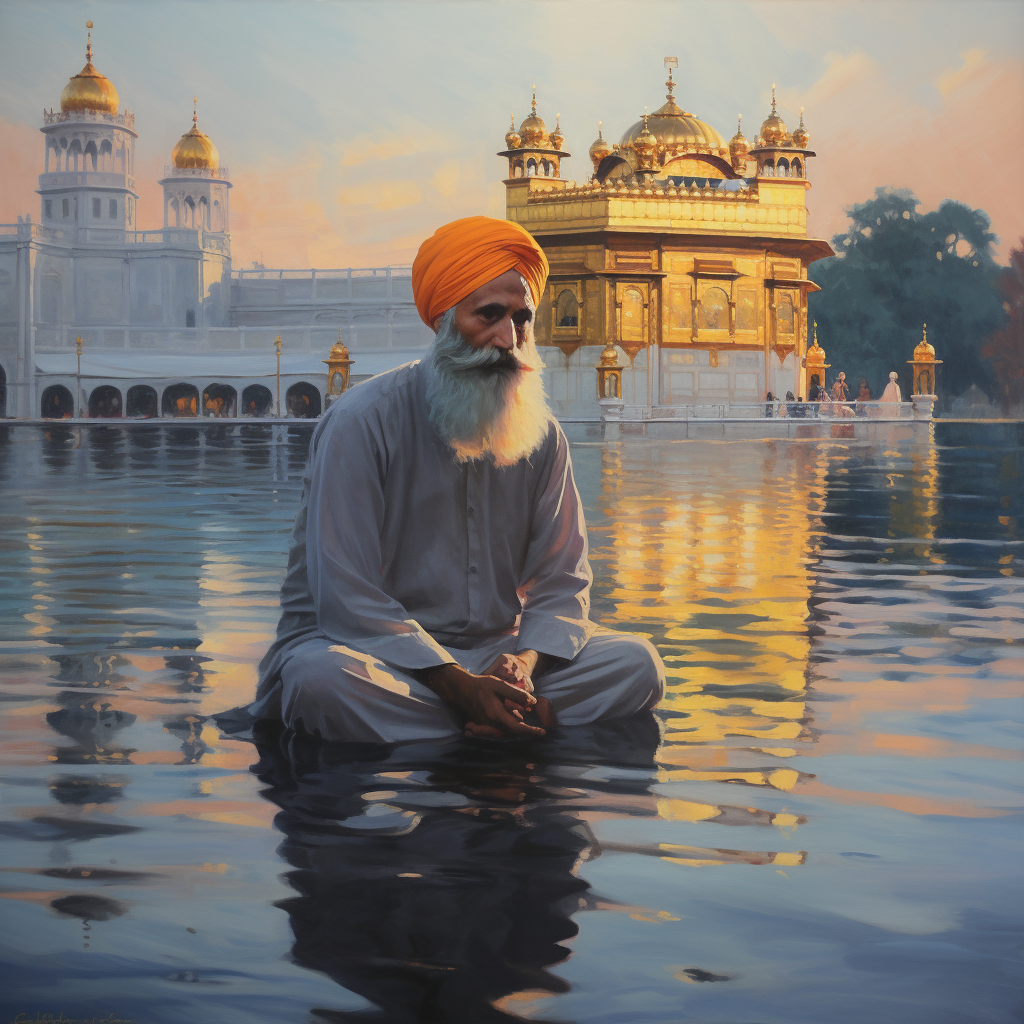 Tranquil Harmandir Sahib Guru Image