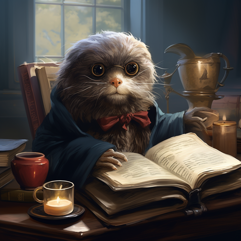 Cute wizarding sea otter named Harry