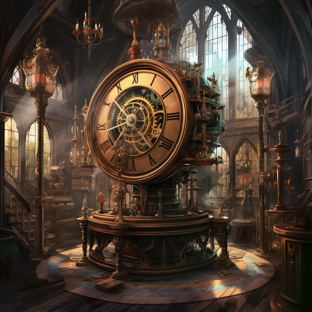 Illustration of a Steam Punk Clock