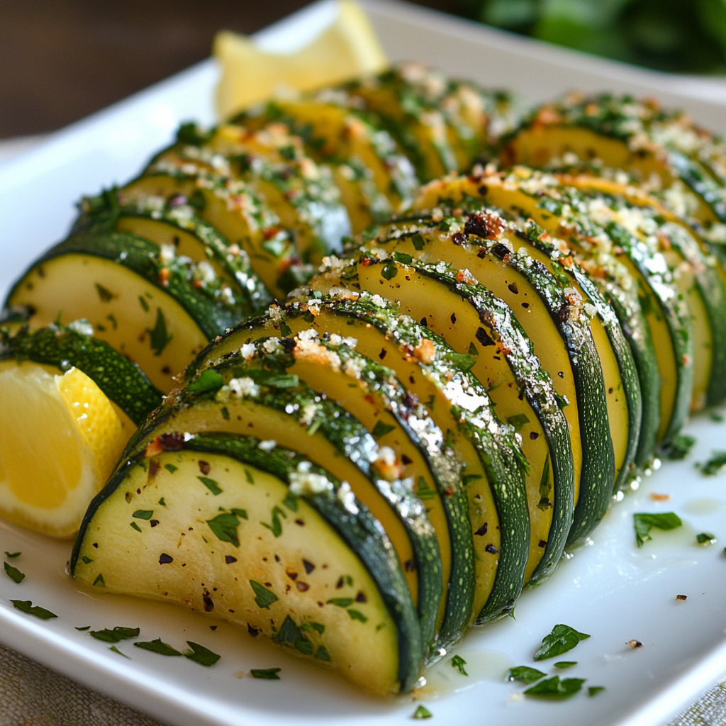 Hasselback Zucchini Recipe Inspiration Image