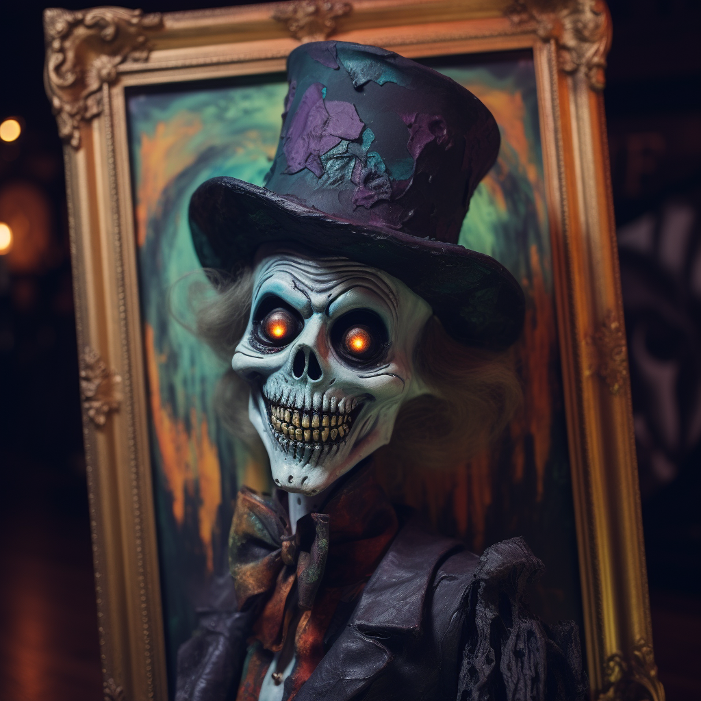 Retro Art Vibe Hatbox Ghost