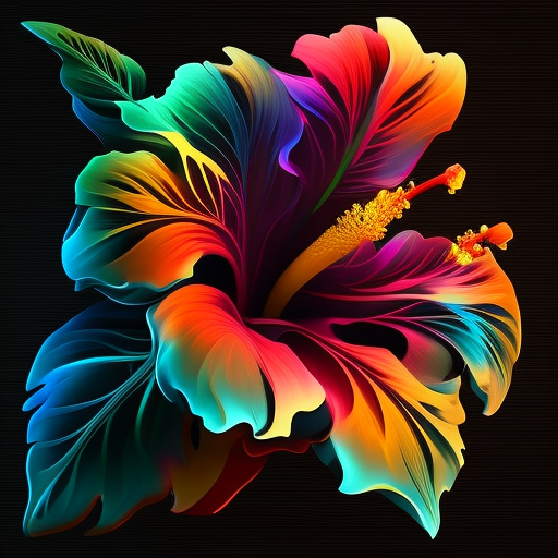 Beautiful Hawaiian flower graphics