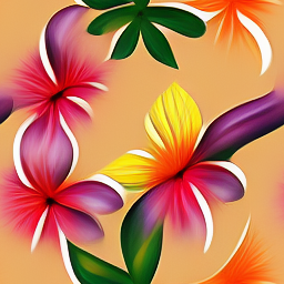 Beautiful Hawaiian flower graphics