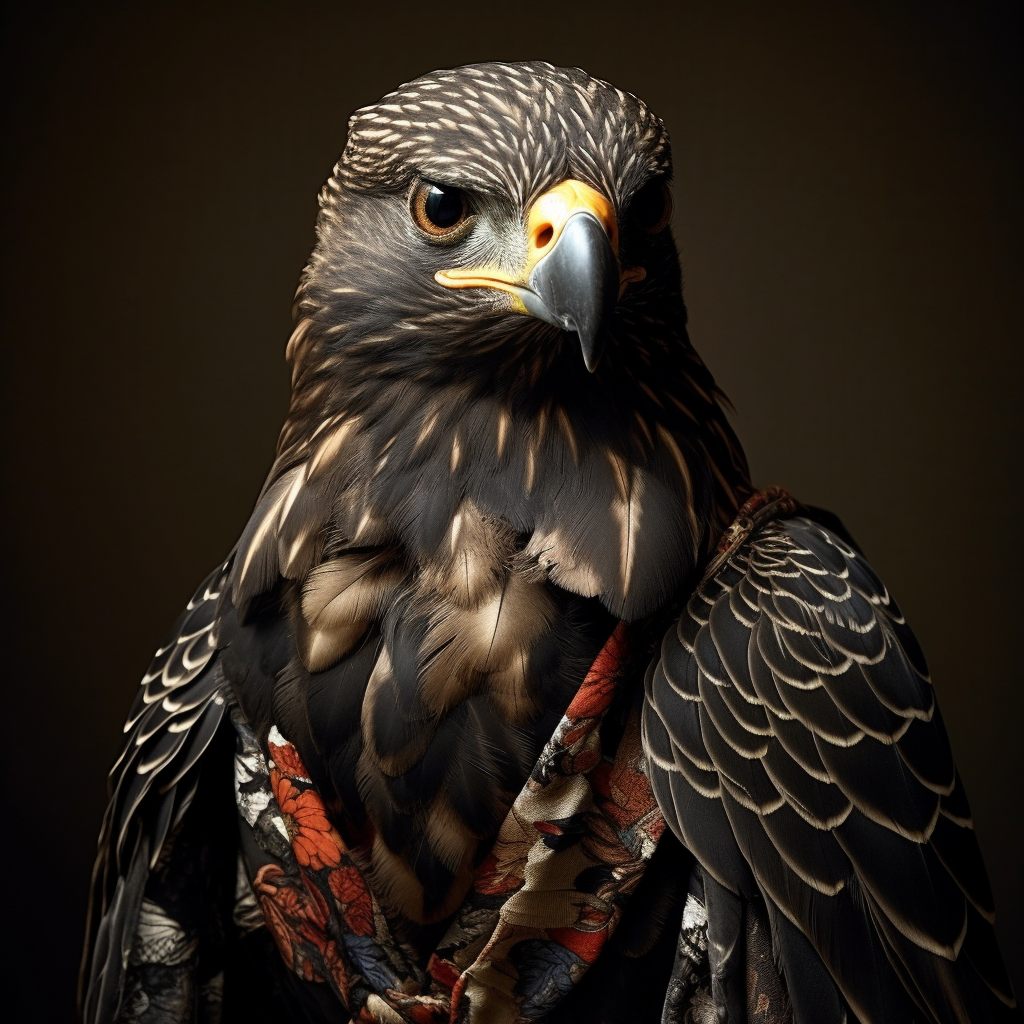 Cute Hawaiian Hawk with Dark Chocolate Coat