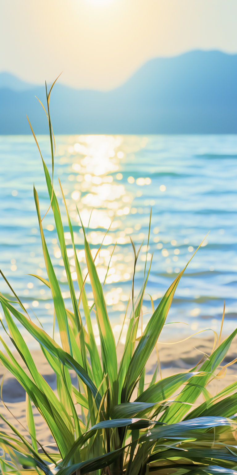 Bokeh Hawaiian Pandanus by the Shore