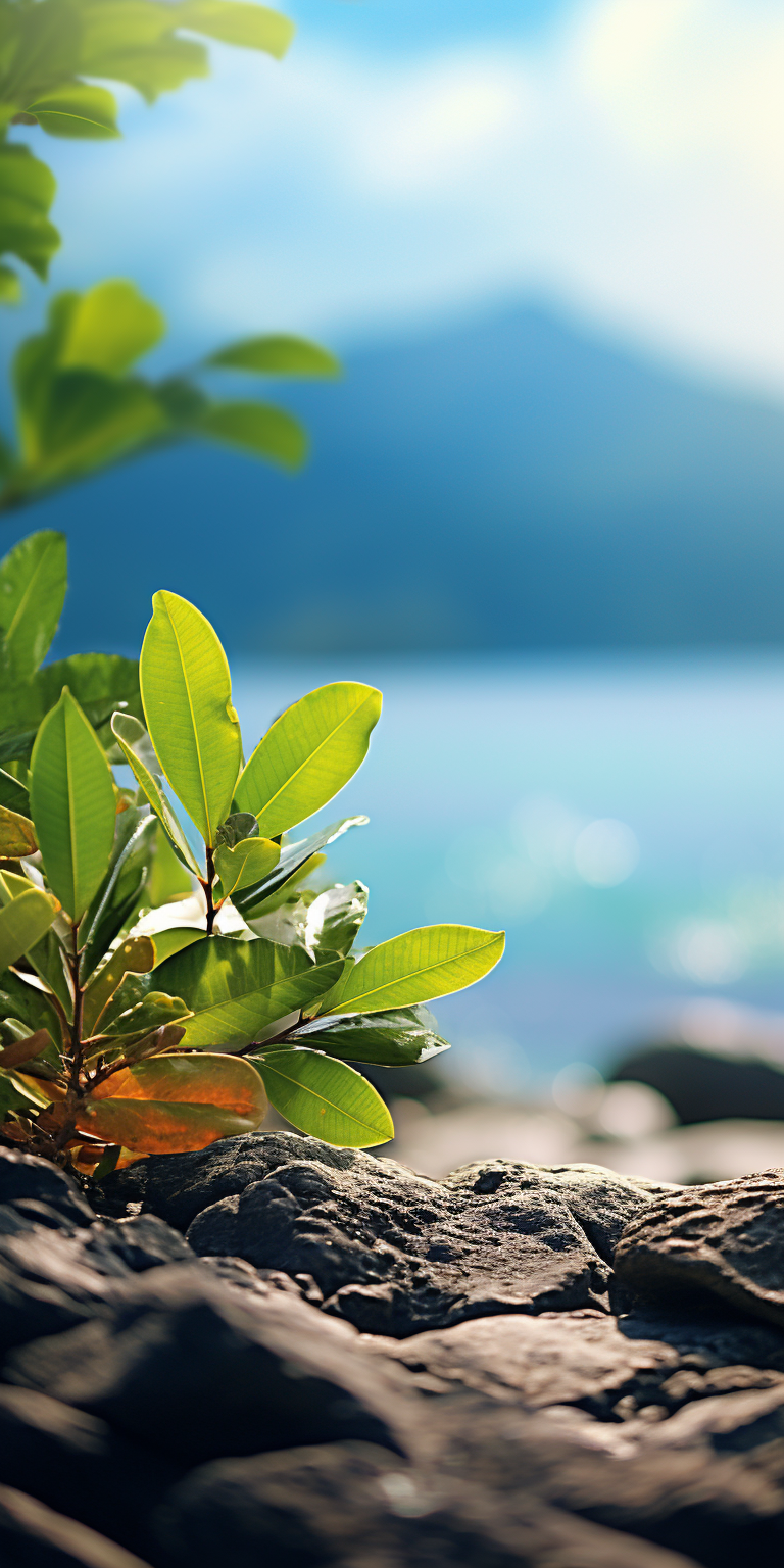 Serene Hawaiian Zen with Bokeh