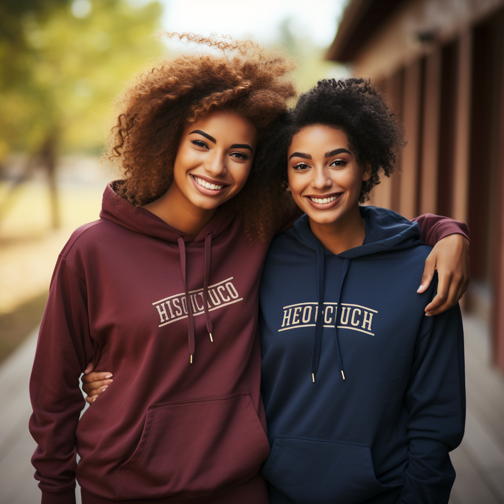 HBCU students in school apparel mockup