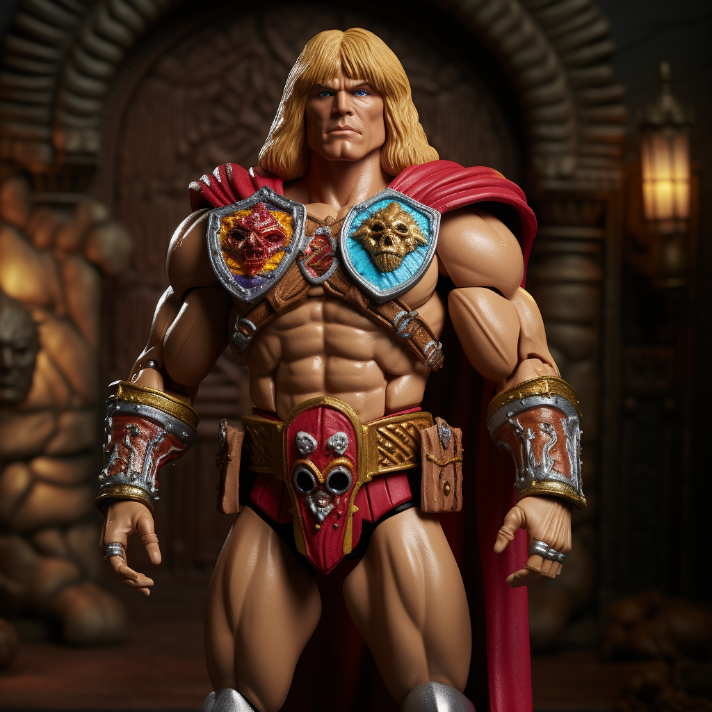 Realistic He-man toy image