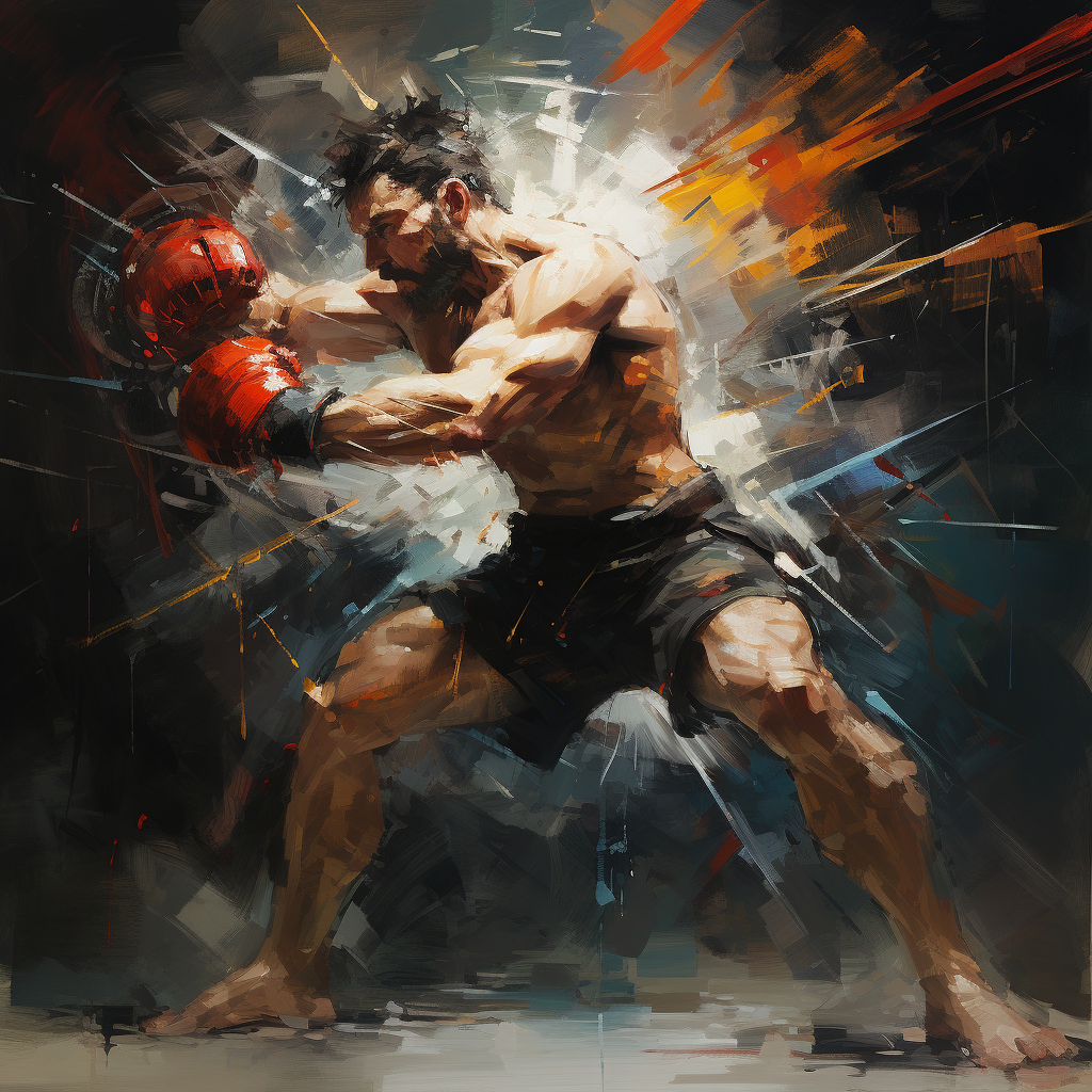 Powerful head kick knockout image