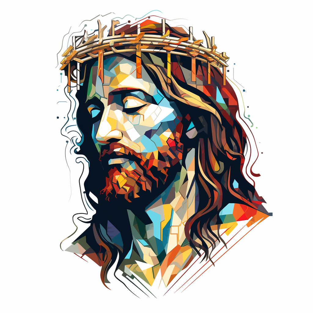 Realistic Head of Christ Design