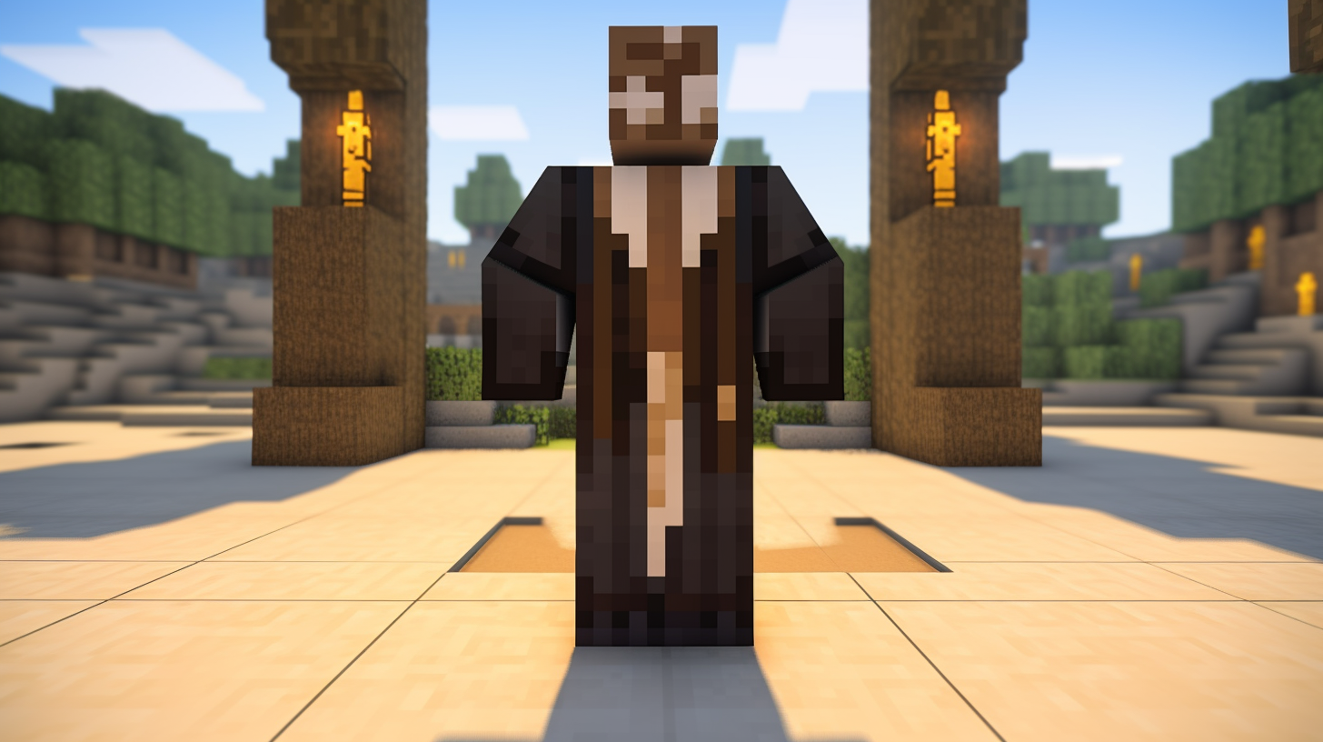 Headless priest in Minecraft Style