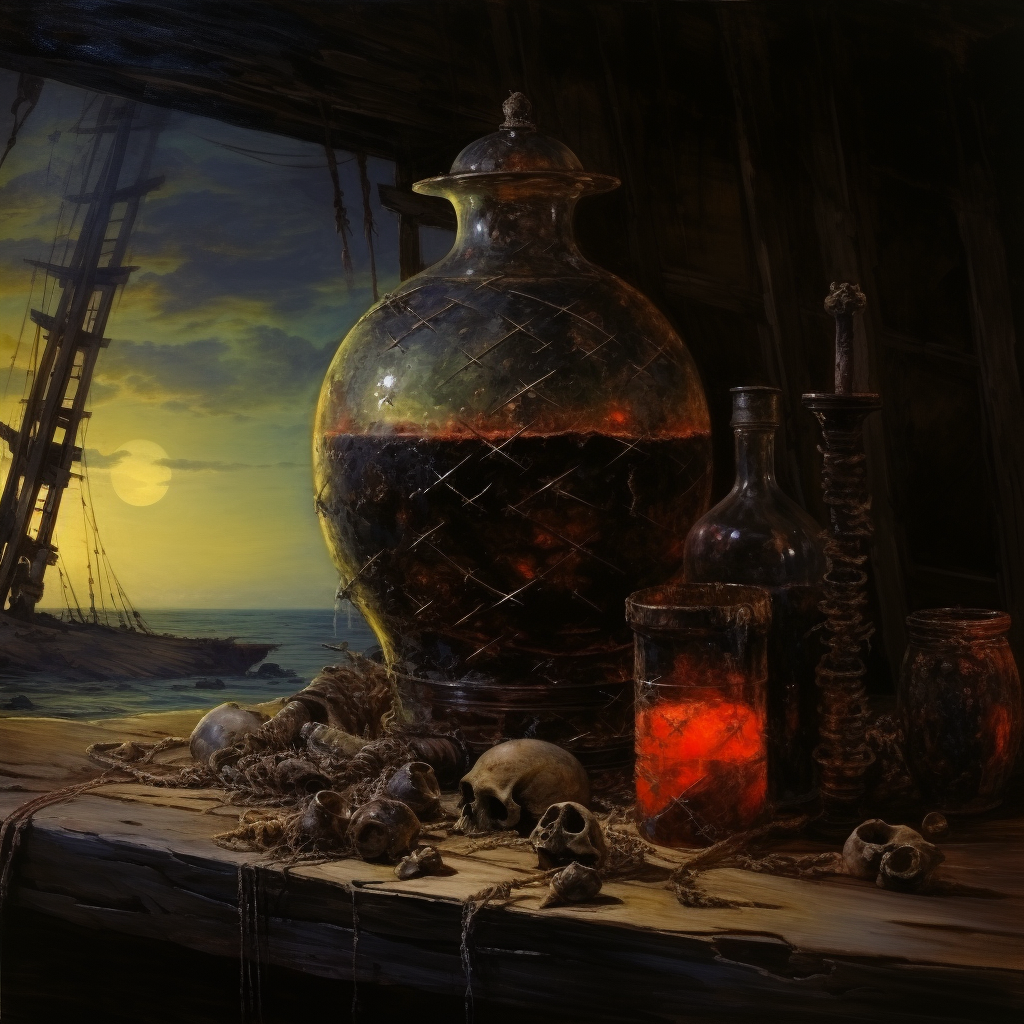 Healing Potion on Pirate Ship Table