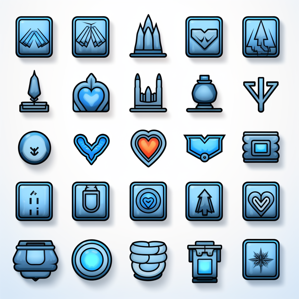 Healing icons for pixel art game