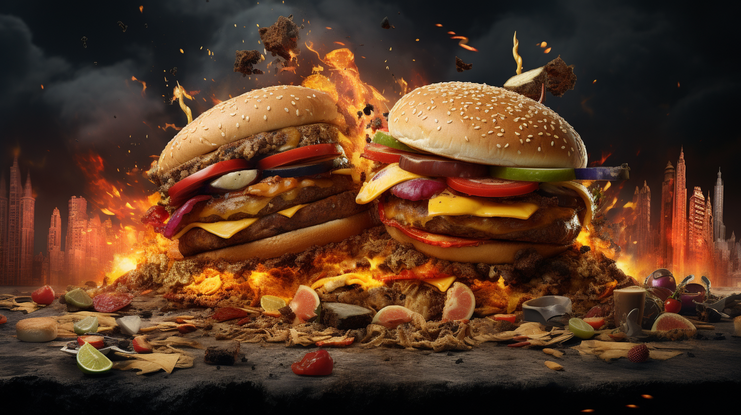 Human Health Destruction with Burgers and Fried Foods