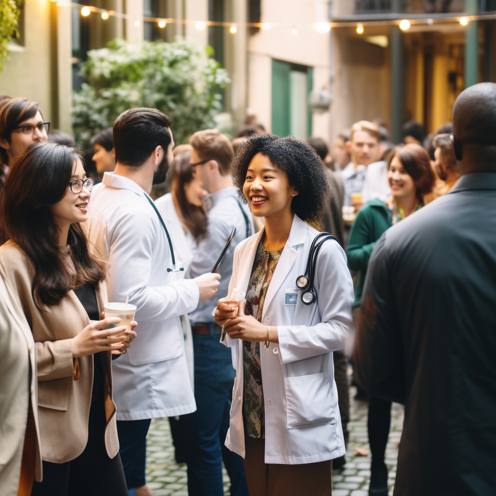 Healthcare Staffing Networking in Urban Area with Diverse Attendees