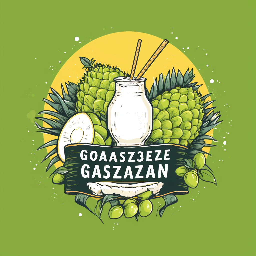 A refreshing and healthy durian logo beverage