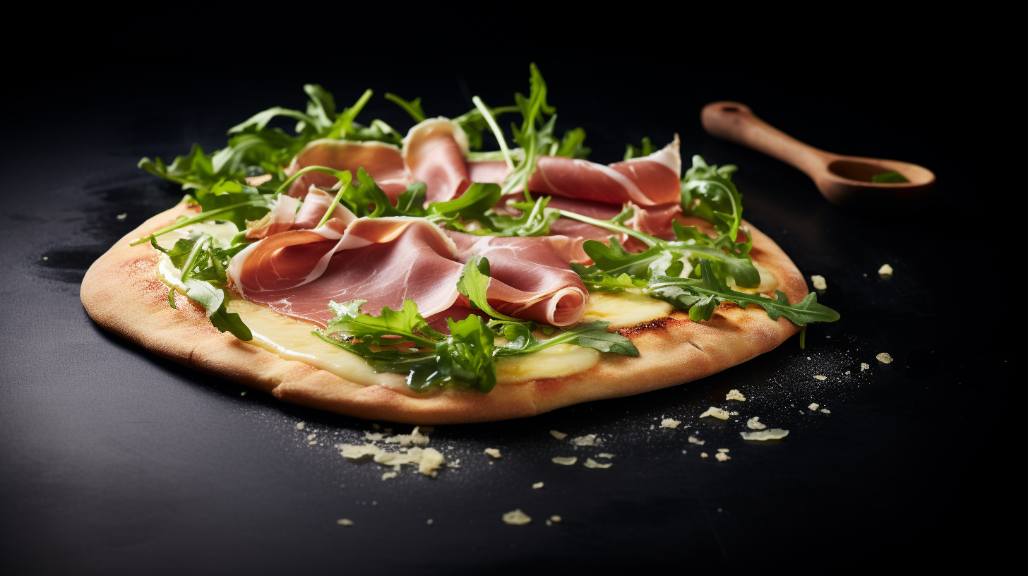 Image of mouthwatering Prosciutto Arugula Pizza