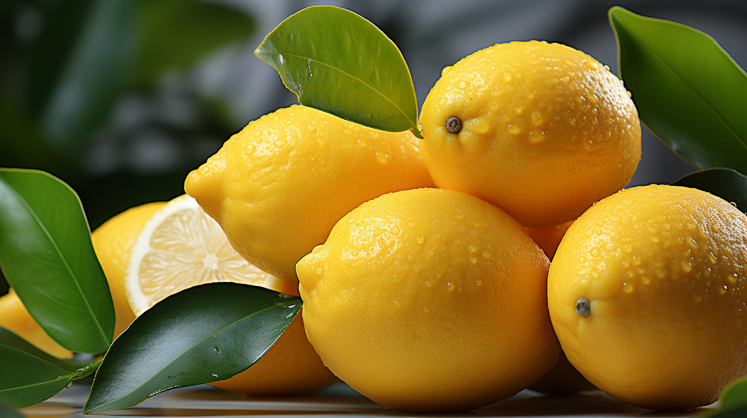 Studio photo of a healthy and rotting lemon