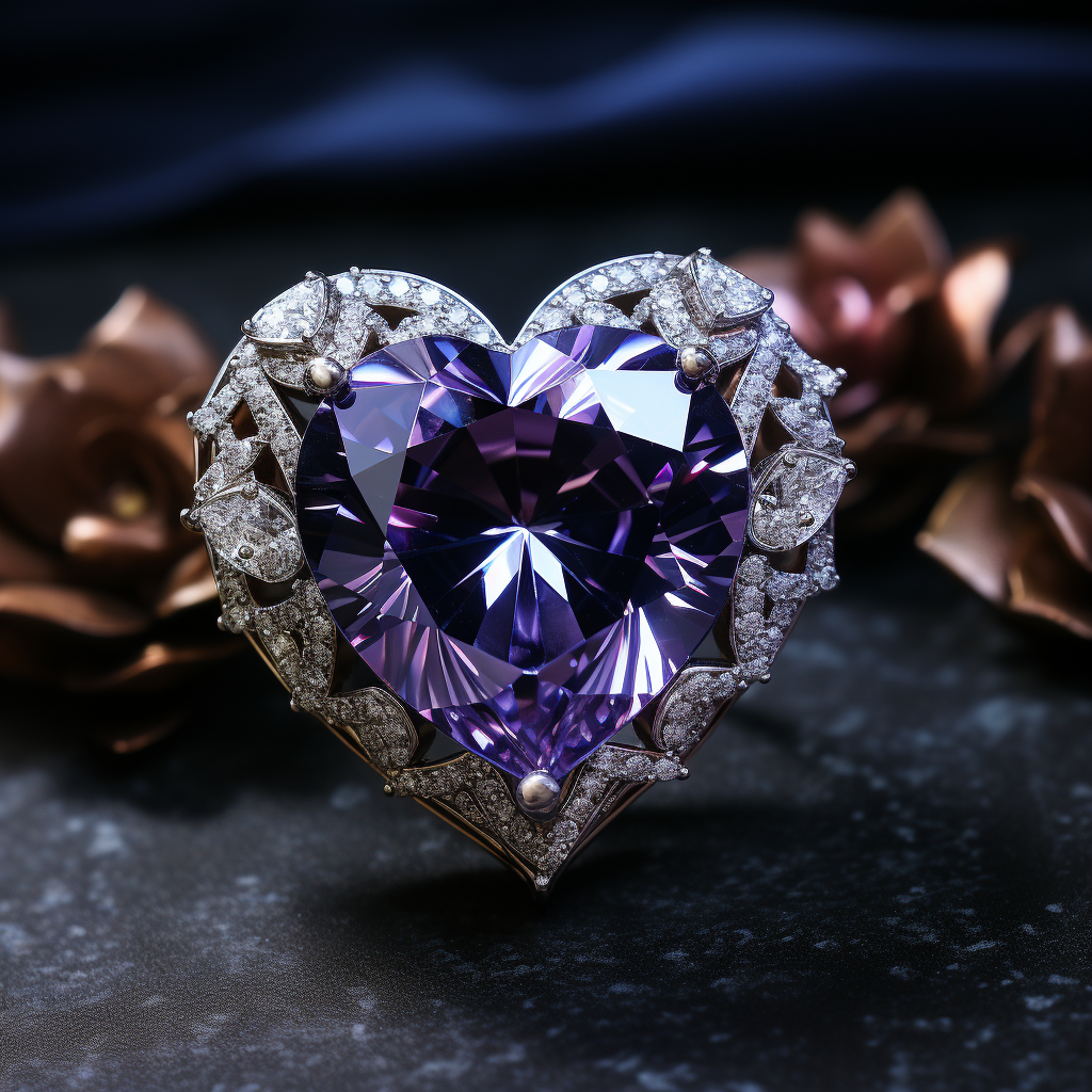 Stunning Heart-Shaped Diamond on Velvet