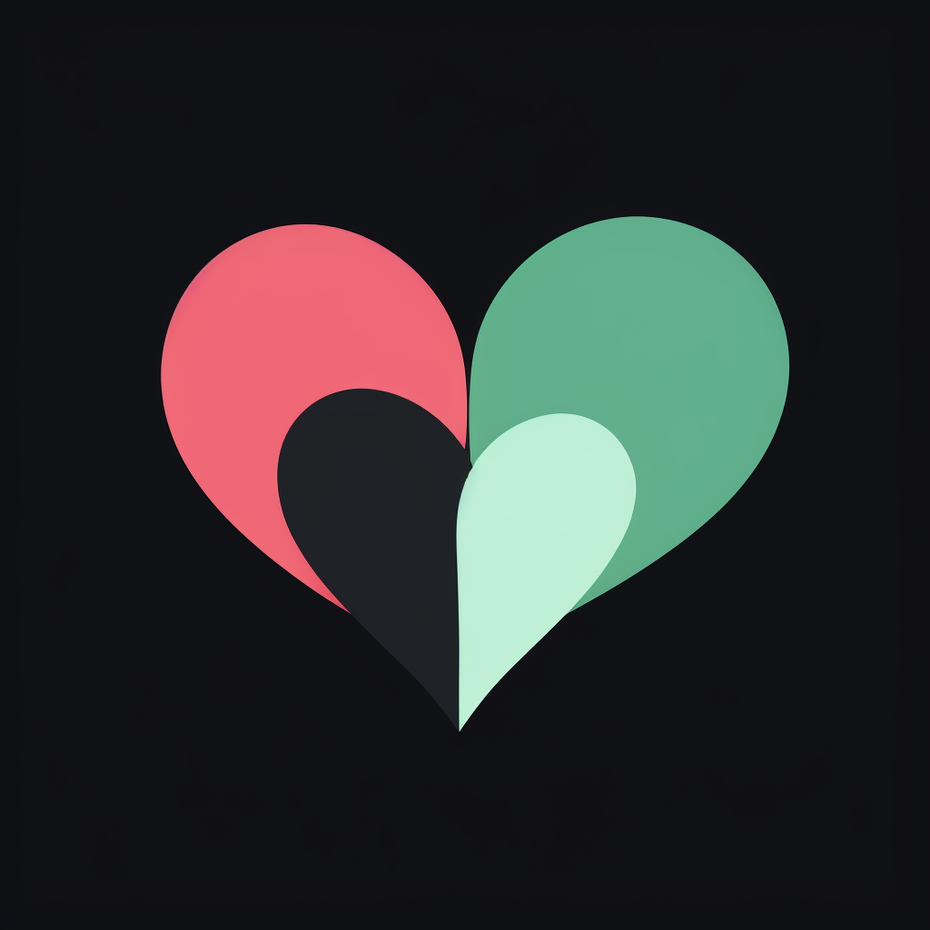 Heart Shapes Minimalist Vector Illustration